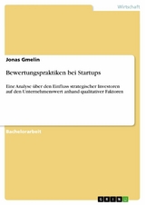 Bewertungspraktiken bei Startups - Jonas Gmelin