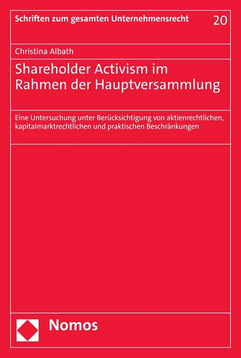 Shareholder Activism im Rahmen der Hauptversammlung -  Christina Albath