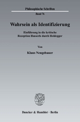 Wahrsein als Identifizierung. - Klaus Neugebauer