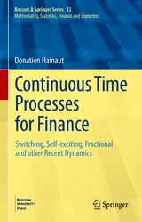 Continuous Time Processes for Finance -  Donatien Hainaut