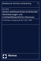 Verbot wettbewerbsbeschränkender Vereinbarungen und nichtwettbewerbliche Interessen - Jens Hackl