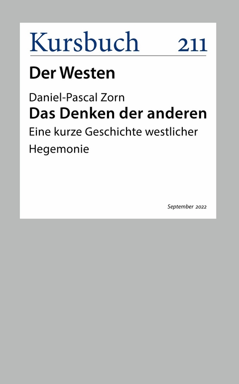 Das Denken der anderen - Daniel-Pascal Zorn