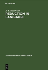 Reduction in Language - R. S. Meyerstein