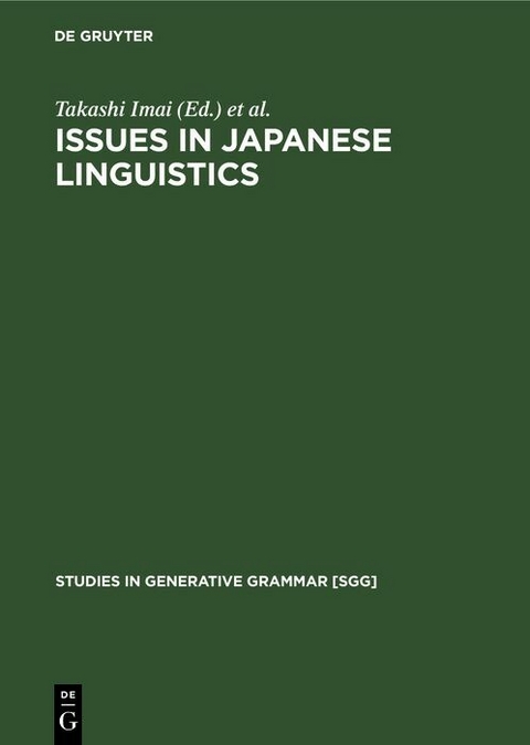 Issues in Japanese Linguistics - 