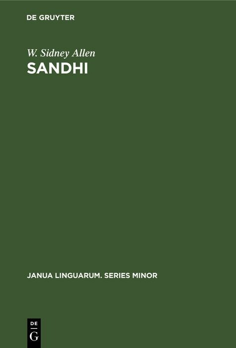 Sandhi - W. Sidney Allen