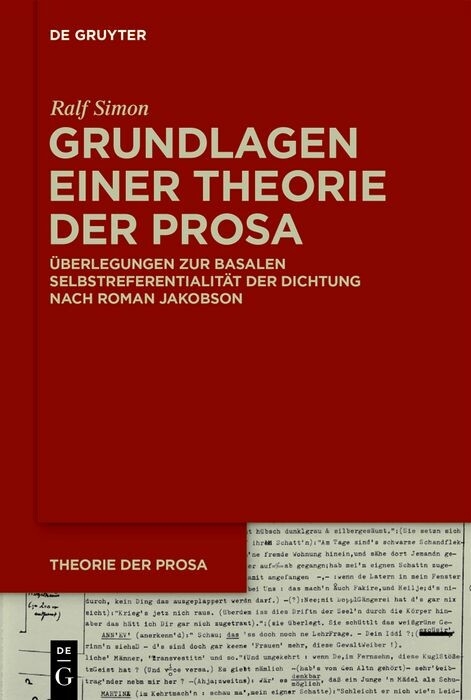 Grundlagen einer Theorie der Prosa - Ralf Simon