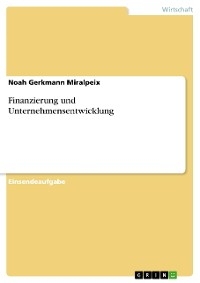 Finanzierung und Unternehmensentwicklung - Noah Gerkmann Miralpeix