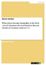 What drives Income Inequality at the Firm - Level? Literature Review based on Recent Trends in Germany and the U.S. - Martin Schaller