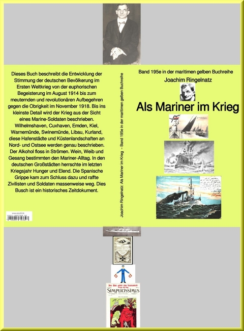 Joachim Ringelnatz: Als Mariner im Krieg  – Band 195e in der maritimen gelben Buchreihe – bei Jürgen Ruszkowski - Joachim Ringelnatz