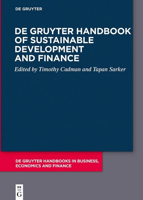 De Gruyter Handbook of Sustainable Development and Finance - 