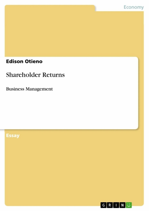 Shareholder Returns - Edison Otieno