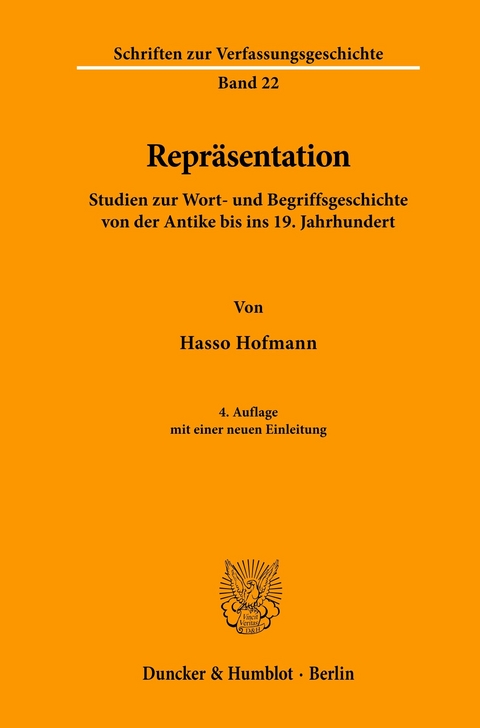 Repräsentation. -  Hasso Hofmann