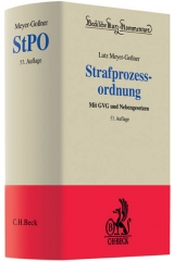 Strafprozessordnung - Lutz Meyer-Goßner, Jürgen Cierniak, Otto Schwarz, Theodor Kleinknecht