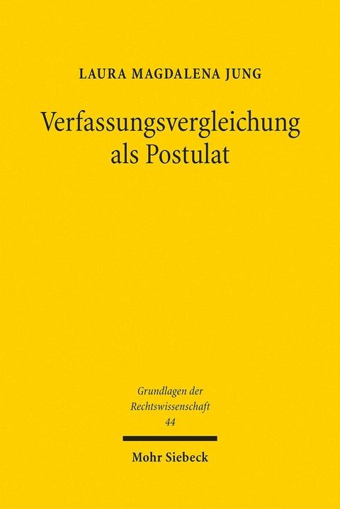 Verfassungsvergleichung als Postulat -  Laura Magdalena Jung