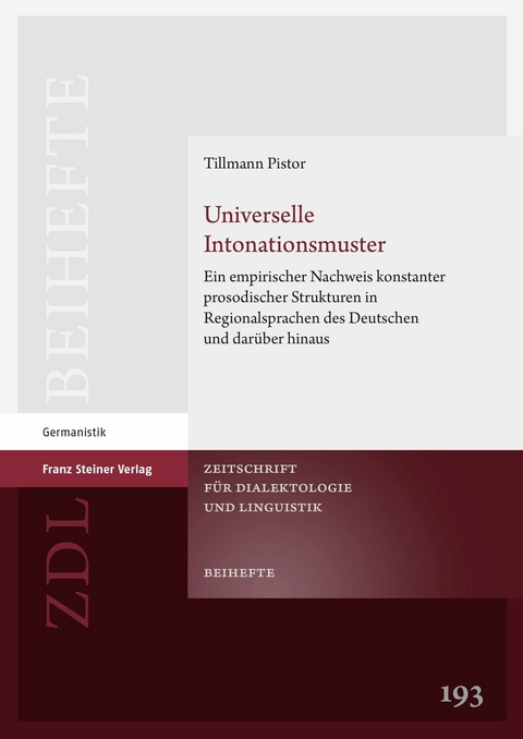 Universelle Intonationsmuster -  Tillmann Pistor