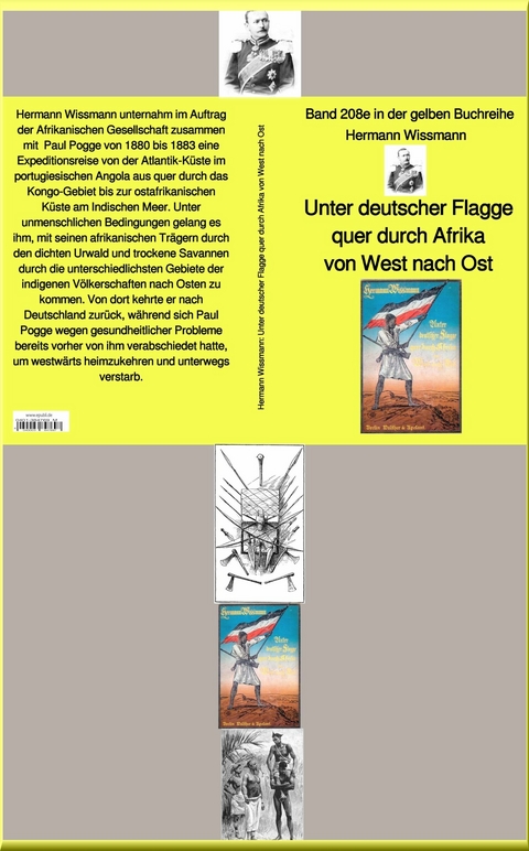 Unter deutscher Flagge quer durch Afrika von West nach Ost – Band 208e in der gelben Buchreihe – bei Jürgen Ruszkowski - Hermann Wissmann