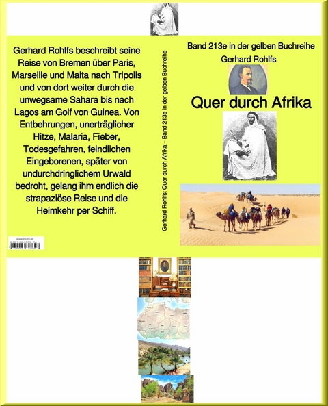 Quer durch Afrika – Band 213e in der gelben Buchreihe – bei Jürgen Ruszkowski - Gerhard Rohlfs