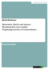 Motivation, Macht und Anreize. Machthandeln und variable Vergütungssysteme in Unternehmen - Moritz Borbonus