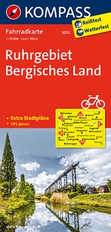 KOMPASS Fahrradkarte 3053 Ruhrgebiet - Bergisches Land, 1:70000 - 