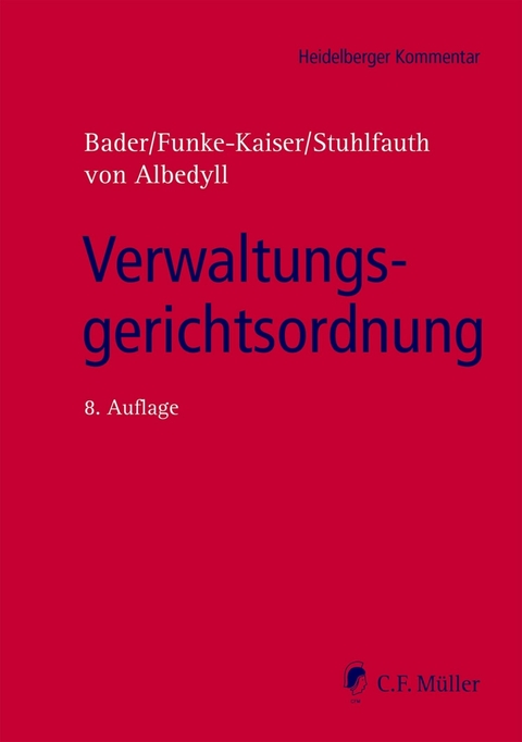 Verwaltungsgerichtsordnung, eBook - Jörg von von Albedyll, Michael Funke-Kaiser, Johann Bader, Thomas Stuhlfauth