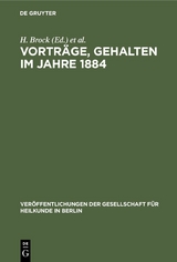 Vorträge, gehalten im Jahre 1884 - 