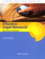 Effective Legal Research - Knowles, John