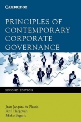 Principles of Contemporary Corporate Governance - du Plessis, Jean Jacques; Hargovan, Anil; Bagaric, Mirko