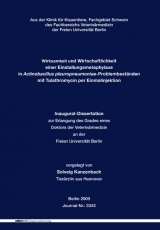 Wirksamkeit und Wirtschaftlichkeit einer Einstallungsmetaphylaxe in Actinobacillus pleuropneumoniae-Problembeständen mit Tulathromycin  per Einmalinjektion - Solveig Kanzenbach