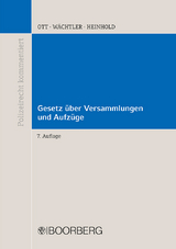 Gesetz über Versammlungen und Aufzüge (Versammlungsgesetz) - Sieghart Ott, Hartmut Wächtler, Hubert Heinhold