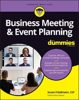 Business Meeting & Event Planning For Dummies -  Susan Friedmann