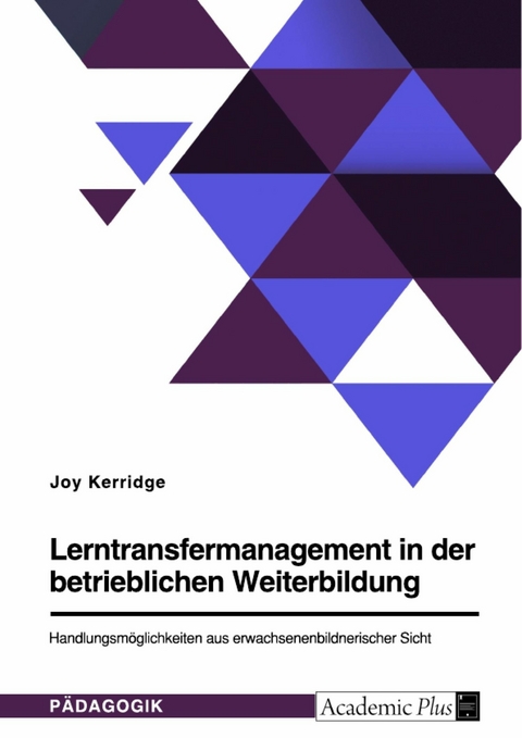 Lerntransfermanagement in der betrieblichen Weiterbildung. Handlungsmöglichkeiten aus erwachsenenbildnerischer Sicht - Joy Kerridge