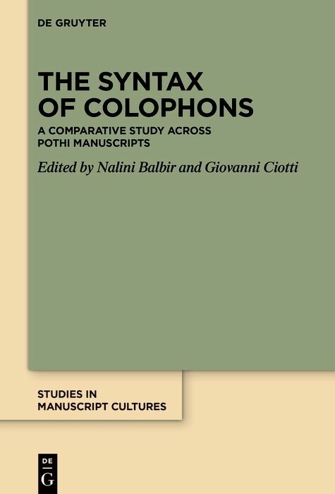 The Syntax of Colophons - 