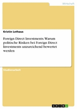 Foreign Direct Investments. Warum politische Risiken bei Foreign Direct Investments unzureichend bewertet werden - Kristin Lethaus