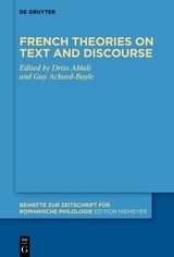 French theories on text and discourse - 