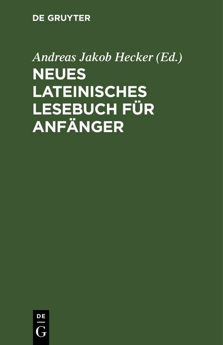 Neues lateinisches Lesebuch für Anfänger - 