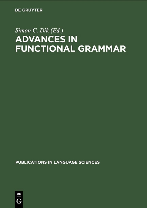Advances in Functional Grammar - 