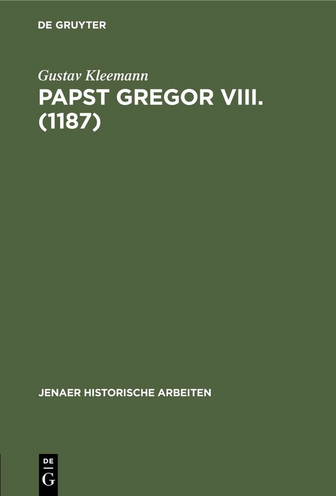 Papst Gregor VIII. (1187) - Gustav Kleemann