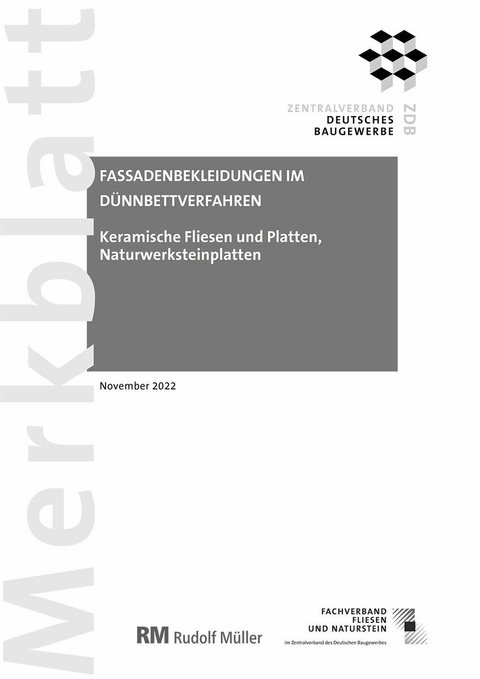 Merkblatt Fassadenbekleidungen im Dünnbettverfahren (PDF) 2022-11 -  Rudolf Voos
