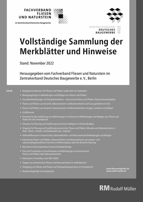 Merkblätter Fliesen Komplettpaket - PDF -  Rudolf Voos