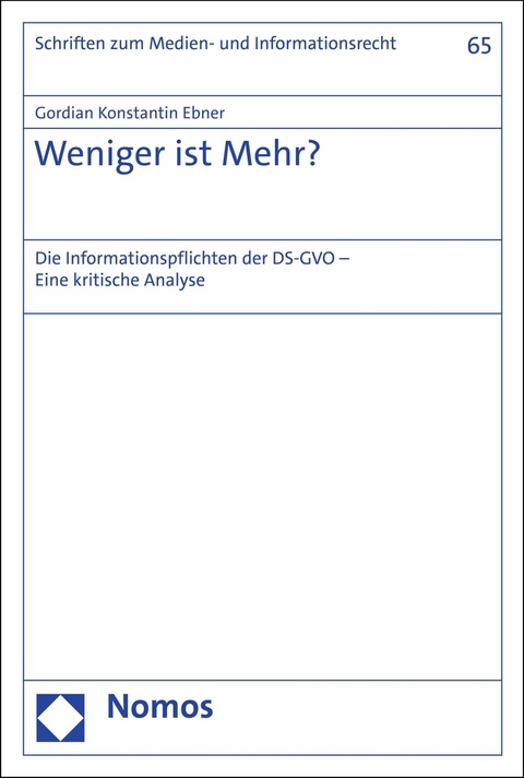 Weniger ist Mehr? - Gordian Konstantin Ebner