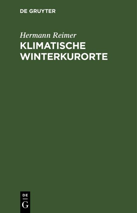 Klimatische Winterkurorte - Hermann Reimer