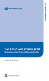 Das Recht auf Sichtbarkeit - Eric W Steinhauer