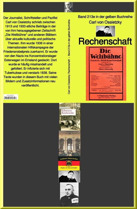 Rechenschaft  – Teil 2 –  Band 213e in der gelben Buchreihe – bei Jürgen Ruszkowski - Carl von Ossietzky