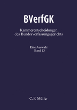 BVerfGK - Kammerentscheidungen des Bundesverfassungsgerichts BVerfGK 13