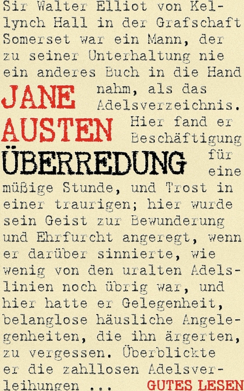 Überredung oder Anne Elliot -  Jane Austen