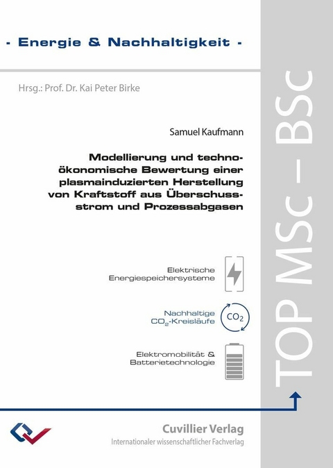 Modellierung und techno-&#xF6;konomische Bewertung einer plasmainduzierten Herstellung von Kraftstoff aus &#xDC;berschussstrom und Prozessabgasen -  Samuel Jaro Kaufmann