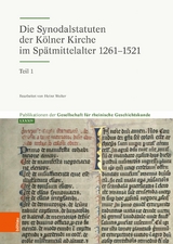Die Synodalstatuten der Kölner Kirche im Spätmittelalter 1261-1513 - 