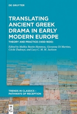 Translating Ancient Greek Drama in Early Modern Europe - 