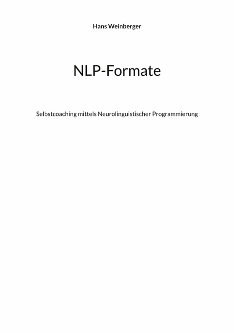 NLP-Formate - Hans Weinberger