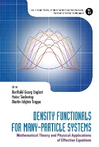 DENSITY FUNCTIONALS FOR MANY-PARTICLE SYSTEMS - 